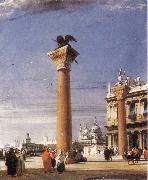Richard Parkes Bonington The Column of St Mark in Venice oil painting reproduction